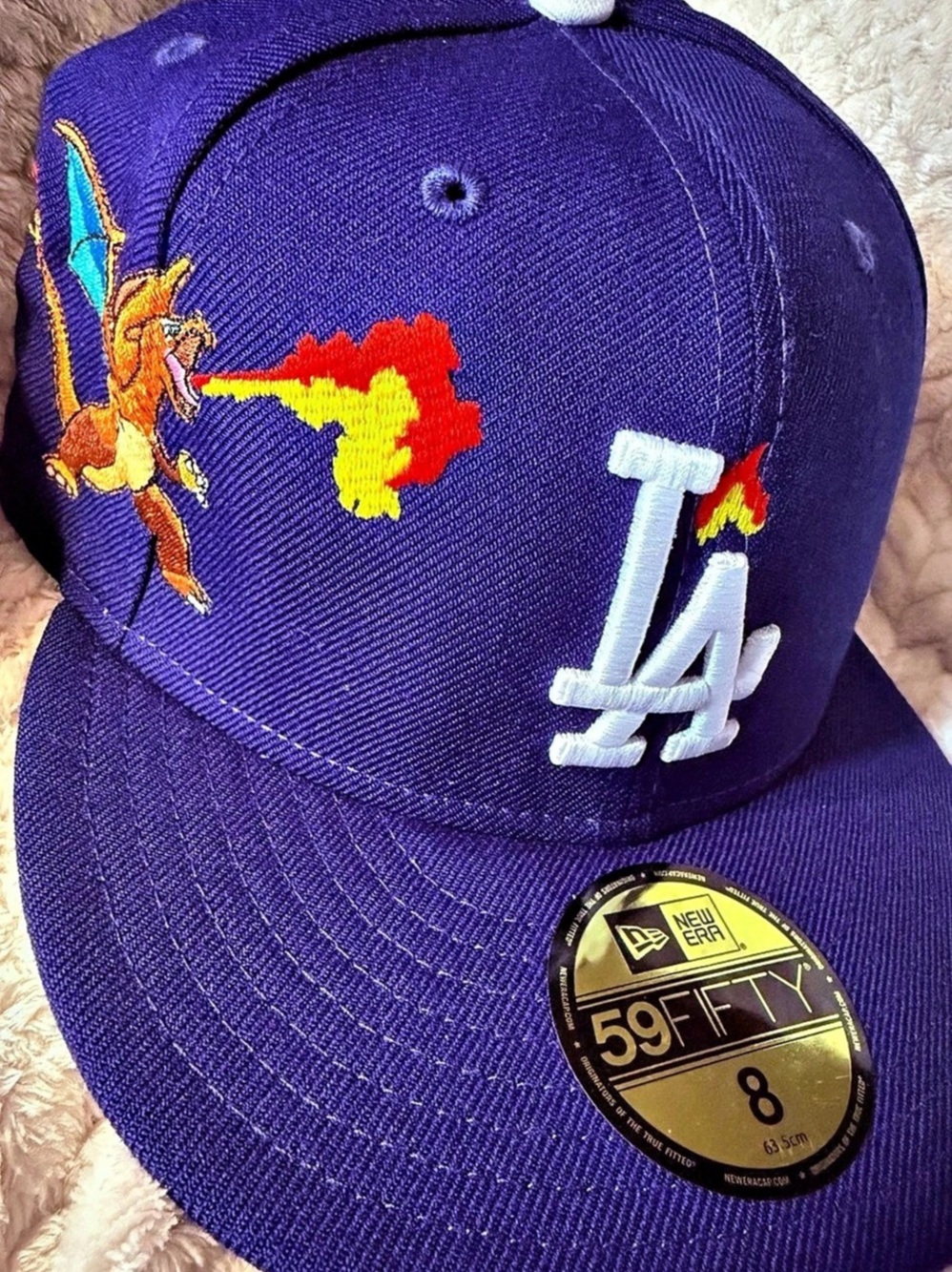 “Charizard” 2021 New Era/Demo World Collaboration 59FIFTY Los Angeles Dodgers Ba